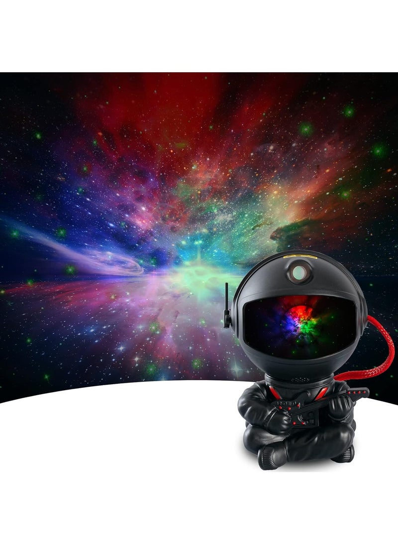 Astronaut Star Projector, Night Light, Galaxy Nebula Projector Light, Suitable for  Adult Playroom/Home Theater/Ceiling/Room Decoration (Black) - Image 1